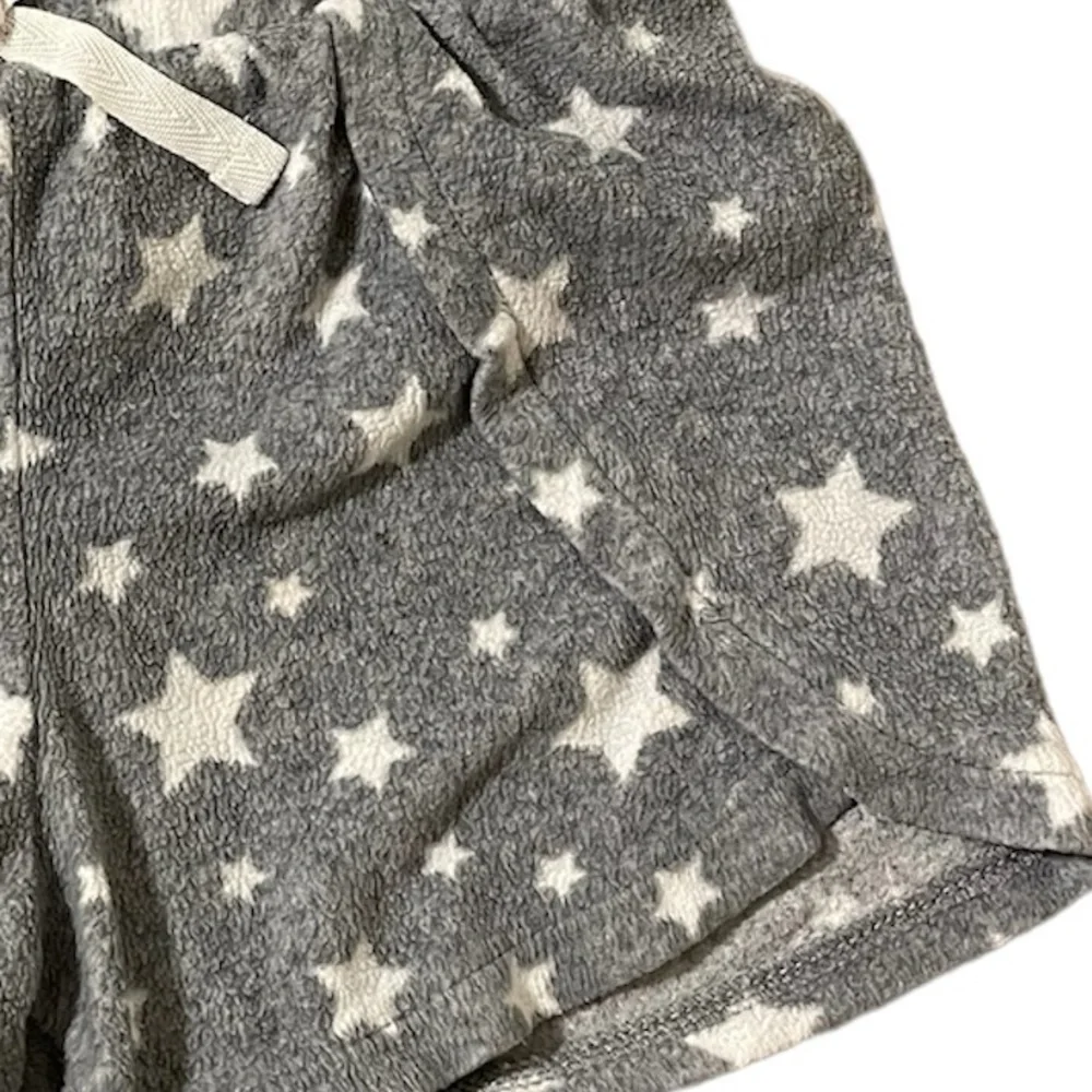 BCBG girls gray white star lounge shorts pajama bottoms